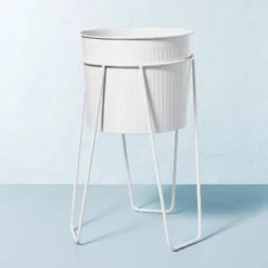 Powder-Coated Metal Planter White - Hearth & Hand™ With Magnolia 9 Powder-Coated Metal Planter White - Hearth & Hand™ With Magnolia -Hearth & Hand with Magnolia GUEST 0ef79e31 41bb 41a0 9d3a 3df931a7f5d8