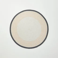 Round Border Stripe Braided Area Rug Neutral - Hearth & Hand™ With Magnolia 8 Round Border Stripe Braided Area Rug Neutral - Hearth & Hand™ With Magnolia -Hearth & Hand with Magnolia GUEST 23efbf88 d6a6 44d4 a17e 2a0c02a67837