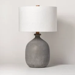 Resin Table Lamp Gray (Includes LED Light Bulb) - Hearth & Hand™ With Magnolia
