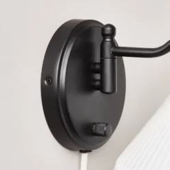 Fabric Shade Wall Sconce Black/Cream - Hearth & Hand™ With Magnolia 8 Fabric Shade Wall Sconce Black/Cream - Hearth & Hand™ With Magnolia -Hearth & Hand with Magnolia GUEST 466b48ea 4523 4391 8e23 150fc24a409e 1