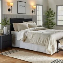 Hearth & Hand with Magnolia 41 Fabric Shade Wall Sconce Black/Cream - Hearth & Hand™ With Magnolia