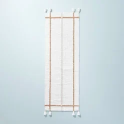 Bold Cross Stripes Tassel Rug Cream/Tan - Hearth & Hand™ With Magnolia -Hearth & Hand with Magnolia GUEST 5339bf5a f9a7 455d 8155 624fc7ab37a7