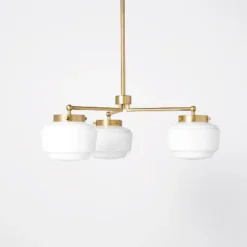 3-Arm Milk Glass Chandelier Ceiling Light - Hearth & Hand™ With Magnolia -Hearth & Hand with Magnolia GUEST 5ea632f9 3584 49a3 bec2 5c02d67fe243