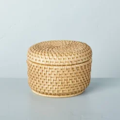 Woven Basket With Lid Natural - Hearth & Hand™ With Magnolia -Hearth & Hand with Magnolia GUEST 66a4f642 06e1 4c92 934e 2dcb97d900b7