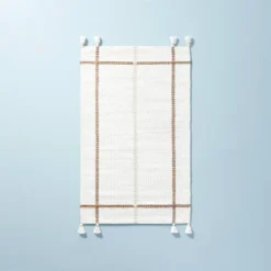 Bold Cross Stripes Tassel Rug Cream/Tan - Hearth & Hand™ With Magnolia -Hearth & Hand with Magnolia GUEST 6cc8f106 81f2 4c56 a259 7849943cb5a5