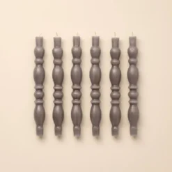 6pk Spindle Taper Candles Gray - Hearth & Hand™ With Magnolia -Hearth & Hand with Magnolia GUEST 71e14abc 5b93 4425 9983 2bb1a8c23367