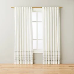 Engineered Hem Stripes Curtain Panel Cream/Gray - Hearth & Hand™ With Magnolia -Hearth & Hand with Magnolia GUEST 743f48fe 2c11 440f a426 eae94b06c663