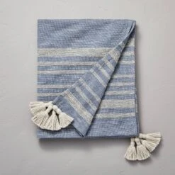 Heathered Stripe Tasseled Woven Throw Blanket - Hearth & Hand™ With Magnolia -Hearth & Hand with Magnolia GUEST 7875158e b8bb 4d10 98bc dd0b4288eb91