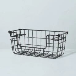 Stacking Wire Storage Basket Matte Black - Hearth & Hand™ With Magnolia -Hearth & Hand with Magnolia GUEST 7f465f04 db4c 47cf 9411 7c8a601ab948