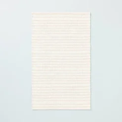 Textured Stripe Indoor/Outdoor Woven Area Rug Beige/Cream - Hearth & Hand™ With Magnolia -Hearth & Hand with Magnolia GUEST 81adbddd c71c 4ad6 a930 83f20b4a4740