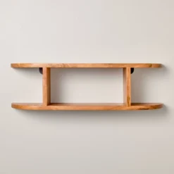 Rounded Edge Two Tier Wood Shelf - Hearth & Hand™ With Magnolia -Hearth & Hand with Magnolia GUEST 90a6d2e7 77ff 4a4f b506 d721577a888d