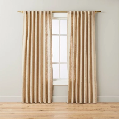 Fleck Stripe Leno Weave Curtain Panel Natural - Hearth & Hand™ With Magnolia 3 Fleck Stripe Leno Weave Curtain Panel Natural - Hearth & Hand™ With Magnolia - Image 3