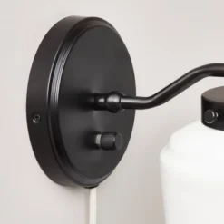 Milk Glass Solid Wall Sconce Black/White - Hearth & Hand™ With Magnolia -Hearth & Hand with Magnolia GUEST b101d603 f50e 47c5 bb15 46a8e47f6c2b