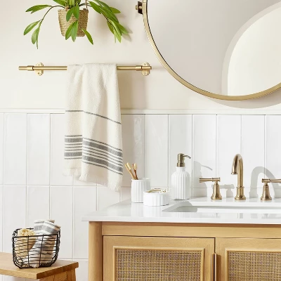 Ribbed Milk Glass Bathroom Trinket Dish White - Hearth & Hand™ With Magnolia 1 Ribbed Milk Glass Bathroom Trinket Dish White - Hearth & Hand™ With Magnolia