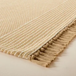 Patterned Border Stripe Area Rug Khaki - Hearth & Hand™ With Magnolia -Hearth & Hand with Magnolia GUEST b6789562 323e 48cb 8381 9aa254dce55e