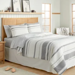 Herringbone Stripe Comforter & Sham Set Sour Cream/Railroad Gray -Hearth & Hand with Magnolia GUEST c1de9510 0cb1 4d6a 8f79 c0da648367c9