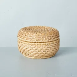 Woven Basket With Lid Natural - Hearth & Hand™ With Magnolia -Hearth & Hand with Magnolia GUEST cd13636c be60 427b b7e0 6ad52733400f