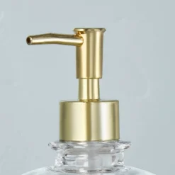 Sculpted Glass Soap/Lotion Pump Dispenser Clear/Brass - Hearth & Hand™ With Magnolia -Hearth & Hand with Magnolia GUEST d413e622 c778 407d a23b 34911bd8705e