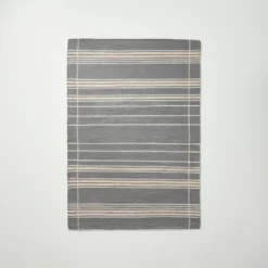 Wool Blend Variegated Stripe Area Rug Dark Gray - Hearth & Hand™ With Magnolia 12 Wool Blend Variegated Stripe Area Rug Dark Gray - Hearth & Hand™ With Magnolia -Hearth & Hand with Magnolia GUEST dfeaf7b3 fe91 42d0 a761 a75fb13a64e0