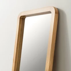 71" Standing Wood Framed Mirror Natural - Hearth & Hand™ With Magnolia -Hearth & Hand with Magnolia GUEST e224f3e2 efc0 43fb bbda e0785d1b6849