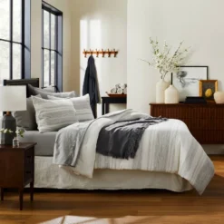 3pc Heathered Stripe Comforter Bedding Set - Hearth & Hand™ With Magnolia 5 3pc Heathered Stripe Comforter Bedding Set - Hearth & Hand™ With Magnolia -Hearth & Hand with Magnolia GUEST f5d6068f c55f 4043 923f e6673cd682bd