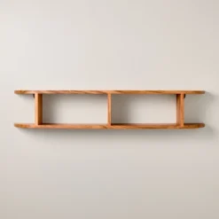 Rounded Edge Two Tier Wood Shelf - Hearth & Hand™ With Magnolia -Hearth & Hand with Magnolia GUEST fe59124a 1694 44ca 9132 fe4d41fdc350